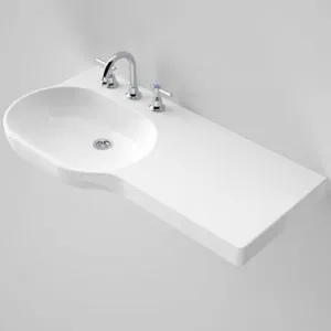 Opal 920 Right Hand Wall Basin With Plug & Waste 3 Tap Holes | Made From Vitreous China In White By Caroma by Caroma, a Basins for sale on Style Sourcebook