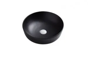 Basin Naples Above Counter Round 415mm X 135mm | Made From Vitreous China In Matte Black By Oliveri by Oliveri, a Basins for sale on Style Sourcebook