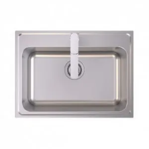Luna Contemporary Laundry Tub 45L Includes Bypass Kit | Made From Stainless Steel By Caroma by Caroma, a Troughs & Sinks for sale on Style Sourcebook