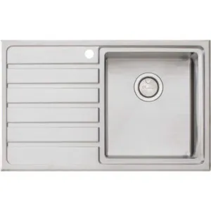 Apollo Single Right Hand Bowl Sink With Drainer 800mm X 500mm 1 Tap Hole | Made From Stainless Steel By Oliveri by Oliveri, a Kitchen Sinks for sale on Style Sourcebook