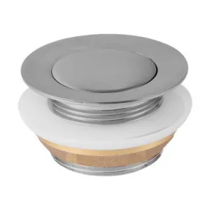 Universal Pop-Up Plug & Waste With Overflow 70Cm | Made From Silicone/Rubber/Brass In Brushed Nickel By Oliveri by Oliveri, a Traps & Wastes for sale on Style Sourcebook