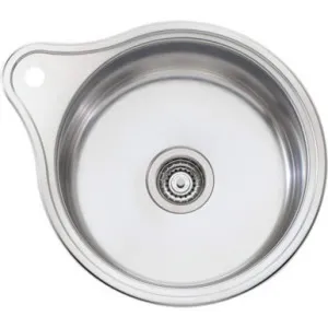 Solitaire Round Bowl Topmount Or Undermount Sink With Tap Landing 1 Tap Hole | Made From Stainless Steel By Oliveri by Oliveri, a Kitchen Sinks for sale on Style Sourcebook