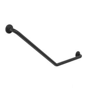 Care Support Grab Rail 140 Degree 450X700 Angled Right Matte | Made From Rubber In Black By Caroma by Caroma, a Towel Rails for sale on Style Sourcebook