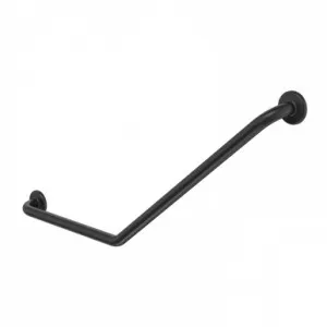 Care Support Grab Rail 140 Degree 450X700 Angled Left Matte | Made From Rubber In Black By Caroma by Caroma, a Towel Rails for sale on Style Sourcebook
