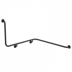 Care Support Grab Rail 90 Degree 1110X1030X600 Angled Left Matte | Made From Rubber In Black By Caroma by Caroma, a Towel Rails for sale on Style Sourcebook