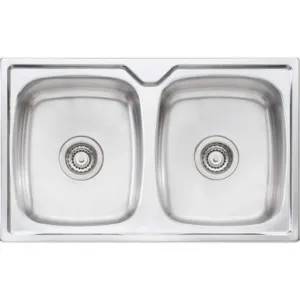 Endeavour Double Bowl Topmount Sink 1 Tap Hole | Made From Stainless Steel By Oliveri by Oliveri, a Kitchen Sinks for sale on Style Sourcebook