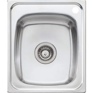 Martini Standard Bowl 440 Topmount Sink 410mm X 490mm One Tap Hole | Made From Stainless Steel By Oliveri by Oliveri, a Kitchen Sinks for sale on Style Sourcebook