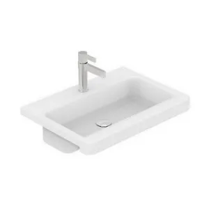 Integrity Semi-Recessed Basin 400mm X 550mm X 125mm Matte | Made From Solid Surface In White By ADP by ADP, a Basins for sale on Style Sourcebook
