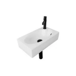 Humphrey Small Space Basin 465mm X 260mm X 140mm Gloss 1 Tap Hole | Made From Ceramic In White/Gloss White By ADP by ADP, a Basins for sale on Style Sourcebook