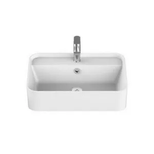 Miya Semi-Recessed Basin 550mm X 390mm X 150mm Gloss | Made From Solid Surface In White/Gloss White By ADP by ADP, a Basins for sale on Style Sourcebook