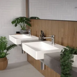 Urbane II Semi-Recessed Basin 500mm X 400mm X 172mm No Overflow 1 Tap Hole | Made From Ceramic In White By Caroma by Caroma, a Basins for sale on Style Sourcebook