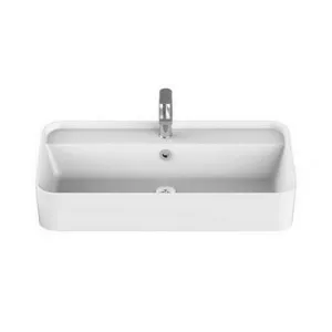 Miya Semi-Recessed Basin 750mm X 390mm X 150mm | Made From Solid Surface In Matte White By ADP by ADP, a Basins for sale on Style Sourcebook