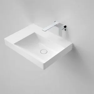 Urbane II Left Hand Shelf Wall Basin 600mm X 440mm X 187mm No Tap Hole No Overflow | Made From Ceramic In White By Caroma by Caroma, a Basins for sale on Style Sourcebook