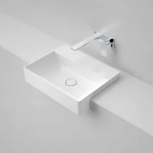 Urbane II Semi-Recessed Basin 500mm X 400mm X 172mm No Tap Hole | Made From Ceramic In White By Caroma by Caroma, a Basins for sale on Style Sourcebook