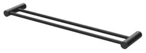 Vivid Slimline Towel Rail Double 600mm Matte | Made From Stainless Steel In Black By Phoenix by PHOENIX, a Towel Rails for sale on Style Sourcebook