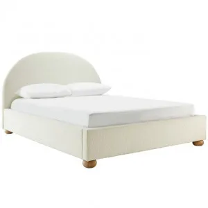 Arch Boucle Bed Frame Ivory by null, a Beds & Bed Frames for sale on Style Sourcebook