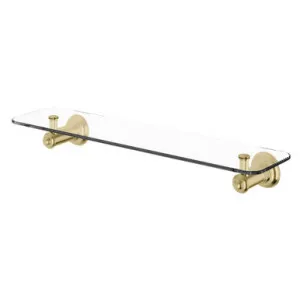 Cromford Shelf 450mm Brushed | Made From Glass In Gold By Phoenix by PHOENIX, a Shelves & Soap Baskets for sale on Style Sourcebook