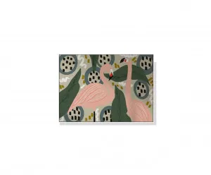 Couple Flamingo Wall Art Canvas 4 sizes available 50cm x 70cm by Luxe Mirrors, a Artwork & Wall Decor for sale on Style Sourcebook
