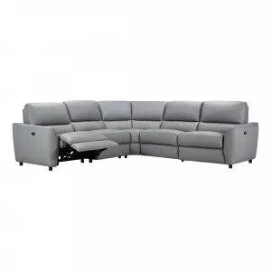 Portland Modular Recliner Sofa in Leather Pewter by OZ Design, a Sofas for sale on Style Sourcebook