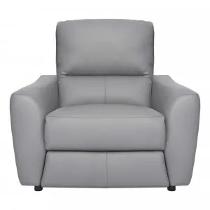 Portland Recliner Armchair in Leather Pewter by OZ Design, a Chairs for sale on Style Sourcebook