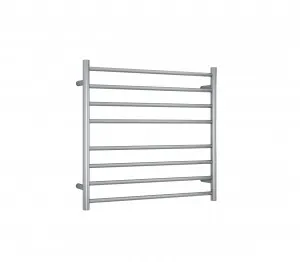 Brushed Stainless Steel Round Heated Ladder Rail 70cm x 75cm Hard Wired by Luxe Mirrors, a Towel Rails for sale on Style Sourcebook