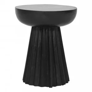 Remi Round Side Table 38cm in Mangowood Black by OzDesignFurniture, a Side Table for sale on Style Sourcebook