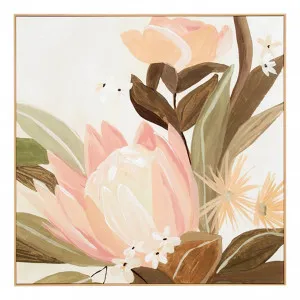 Painterly Wildflower Blush 2 Canvas in 100x100cm by OzDesignFurniture, a Prints for sale on Style Sourcebook