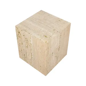 Mars Travertine Side Table by null, a Side Table for sale on Style Sourcebook