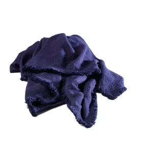 Luca® Boho Linen Throw in Navy | 150x200cm | Eadie Lifestyle by null, a Throws for sale on Style Sourcebook