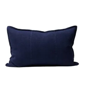 Luca® Linen Cushion in Navy  |  Filled Cushion 40x60cm  |  Eadie Lifestyle by null, a Cushions, Decorative Pillows for sale on Style Sourcebook