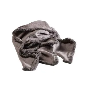 Luca® Boho Linen Throw in Slate | 150x200cm | Eadie Lifestyle by null, a Throws for sale on Style Sourcebook