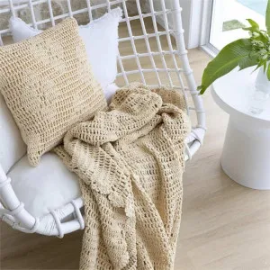 Bambury Callista Custard Throw by null, a Throws for sale on Style Sourcebook