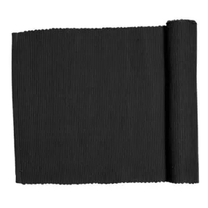 RANS Lollipop Black Ribbed Runner by null, a Table Cloths & Runners for sale on Style Sourcebook