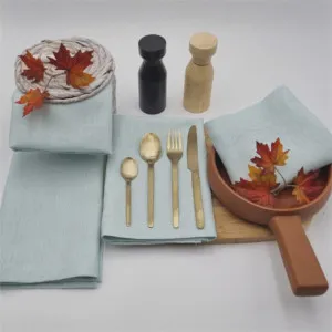 RANS Venice Linen Mist Napkin Set by null, a Napkins for sale on Style Sourcebook