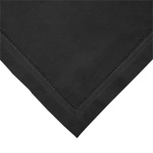 RANS Elegant Hemstitch Black Napkin by null, a Napkins for sale on Style Sourcebook