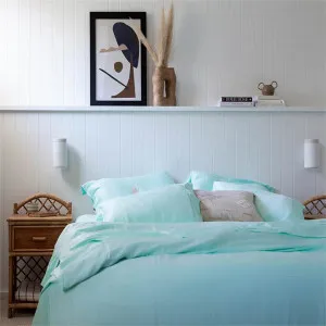 Sienna Living Bamboo Egyptian Cotton 400 Thread Count Mint King Quilt Cover Set by null, a Quilt Covers for sale on Style Sourcebook