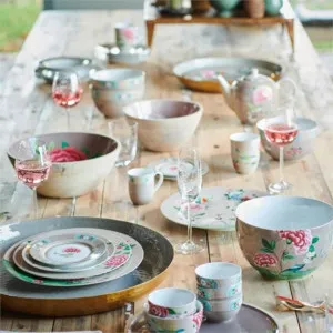 PIP Studio Blushing Birds Porcelain Khaki 280ml Tea Cup and Saucer Set of 2 by null, a Cups & Mugs for sale on Style Sourcebook