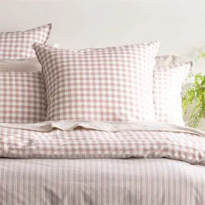 Renee Taylor Alison Yarn Dyed Cotton Reversible Clay European Pillowcase by null, a Cushions, Decorative Pillows for sale on Style Sourcebook