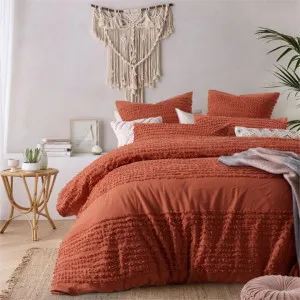 Vintage Design Betty Washed Cotton Tobacco Quilt Cover Set by null, a Quilt Covers for sale on Style Sourcebook