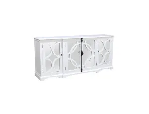Kai Sideboard White with Mirror Backing 91cm x 200m by Luxe Mirrors, a Sideboards, Buffets & Trolleys for sale on Style Sourcebook