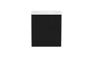 Ascot Floor Or Wall Mount Vanity 760mm 2 Draw Rh 1 Door | Made From MDF In Black By Raymor by Raymor, a Vanities for sale on Style Sourcebook
