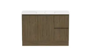 Ascot Floor Or Wall Mount Vanity 1210mm 2 Draw Rh 2 Door Natural Walnut | Made From MDF In Timber Look By Raymor by Raymor, a Vanities for sale on Style Sourcebook