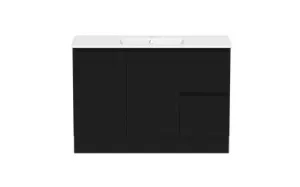 Ascot Floor Or Wall Mount Vanity 1210mm 2 Draw Rh 2 Door | Made From MDF In Black By Raymor by Raymor, a Vanities for sale on Style Sourcebook