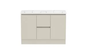Ascot Floor Or Wall Mount Double Vanity 1210mm 2 Draw Centre 2 Door Amaro | Made From MDF In Cream By Raymor by Raymor, a Vanities for sale on Style Sourcebook