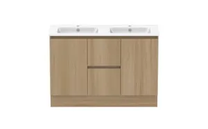 Ascot Floor Or Wall Mount Double Vanity 1210mm 2 Draw Centre 2 Door Plantation Ash | Made From MDF In Grey By Raymor by Raymor, a Vanities for sale on Style Sourcebook