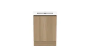 Ascot Floor Or Wall Mount Slim Vanity 615mm Plantation Ash | Made From MDF In Grey By Raymor by Raymor, a Vanities for sale on Style Sourcebook