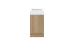 Ascot Floor Or Wall Mount Mini Vanity 450mm Plantation Ash | Made From MDF In Grey By Raymor by Raymor, a Vanities for sale on Style Sourcebook