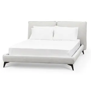 Celeste Fabric King Bed - Pearl Grey by Interior Secrets - AfterPay Available by Interior Secrets, a Beds & Bed Frames for sale on Style Sourcebook