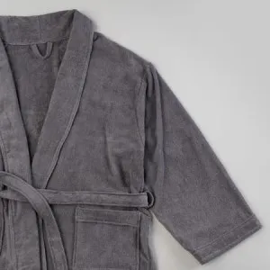 Lusso Bathrobes - Nero Grey, Large, Cotton Terry by Canningvale, a Bathrobes for sale on Style Sourcebook