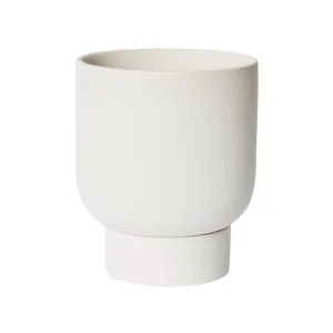 Daylen Pot with Saucer White by null, a Plant Holders for sale on Style Sourcebook